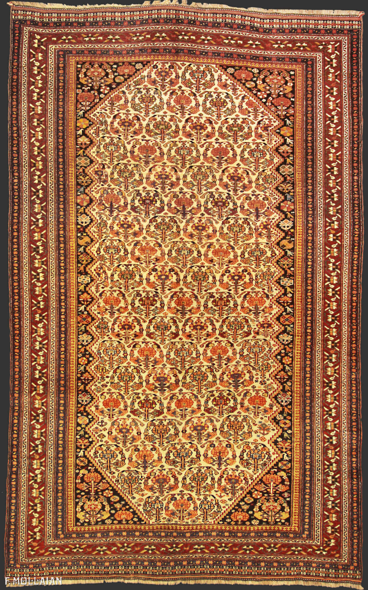 Tapis Persan Antique Kashkuli n°:97183079